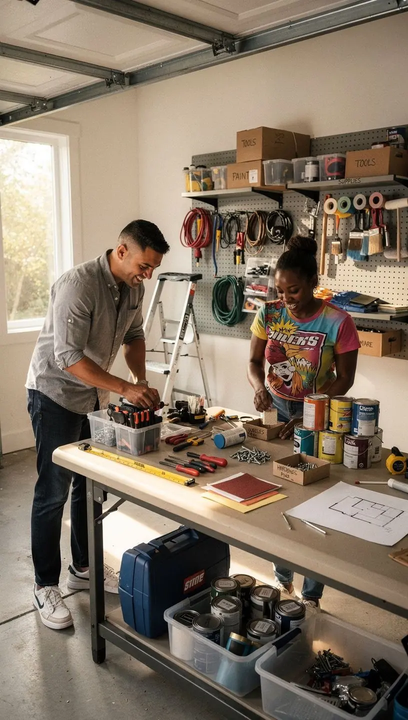 Stylowy gabinet z wygodnym biurkiem i funkcjonalnymi rozwiązaniami przechowywania.